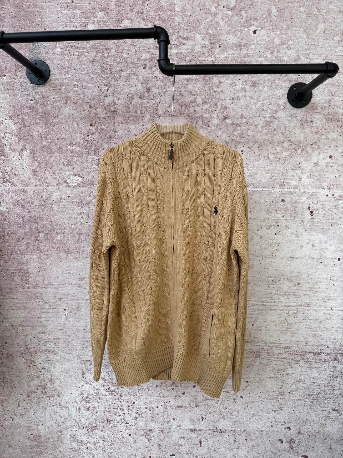 P260 Ralph Lauren's new autumn full-zip sweater jacket, the same style for men and women, can be worn as an inner layer or as a jacket, original pure cotton washed yarn, customized hardware accessories, original exquisite pony logo embroidery, fine workmanship, recommended hot product